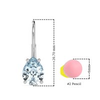 Shepard Hook Pear Stud Earrings