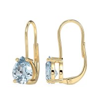 Shepard Hook Pear Stud Earrings