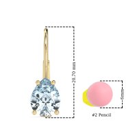 Shepard Hook Pear Stud Earrings