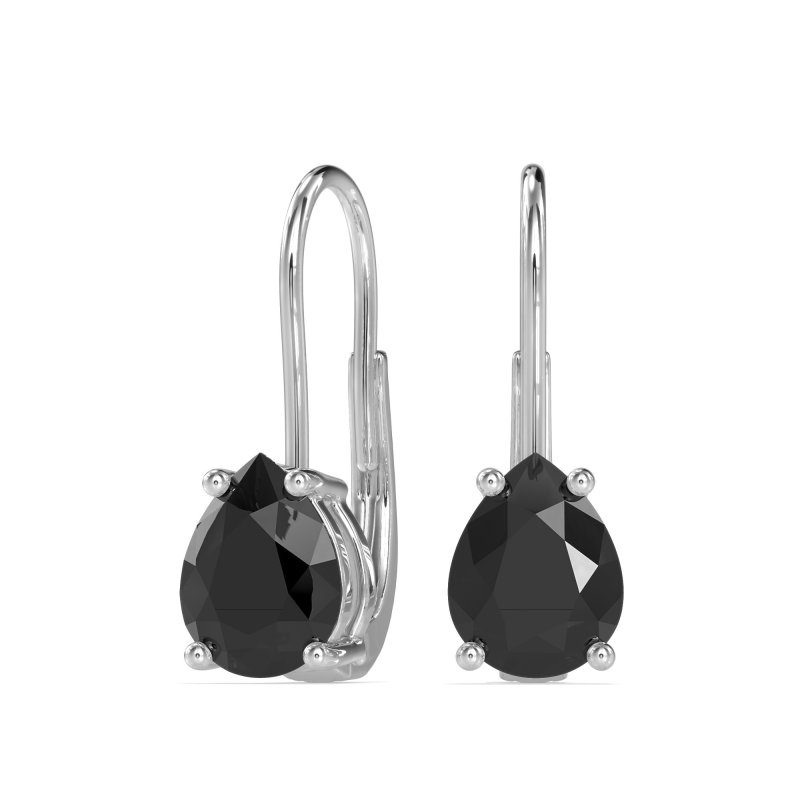 Shepard Hook Pear Stud Earrings