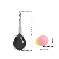 Shepard Hook Pear Stud Earrings