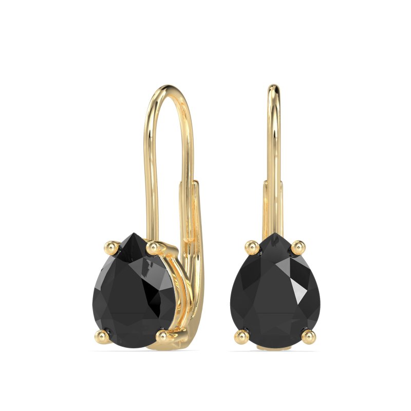 Shepard Hook Pear Stud Earrings