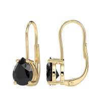 Shepard Hook Pear Stud Earrings