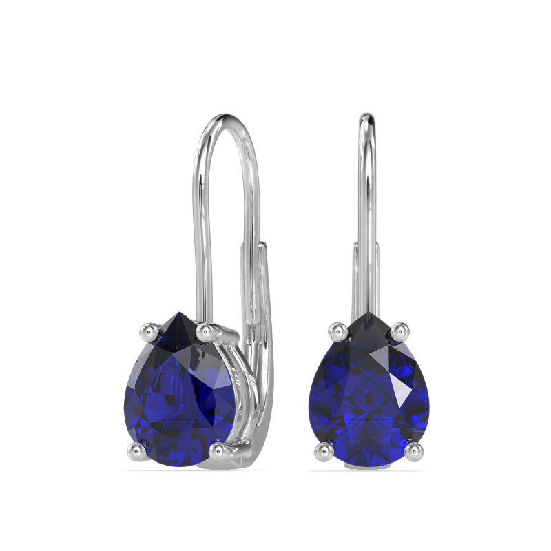Shepard Hook Pear Stud Earrings