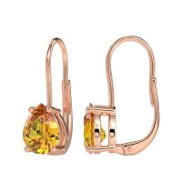 Shepard Hook Pear Stud Earrings