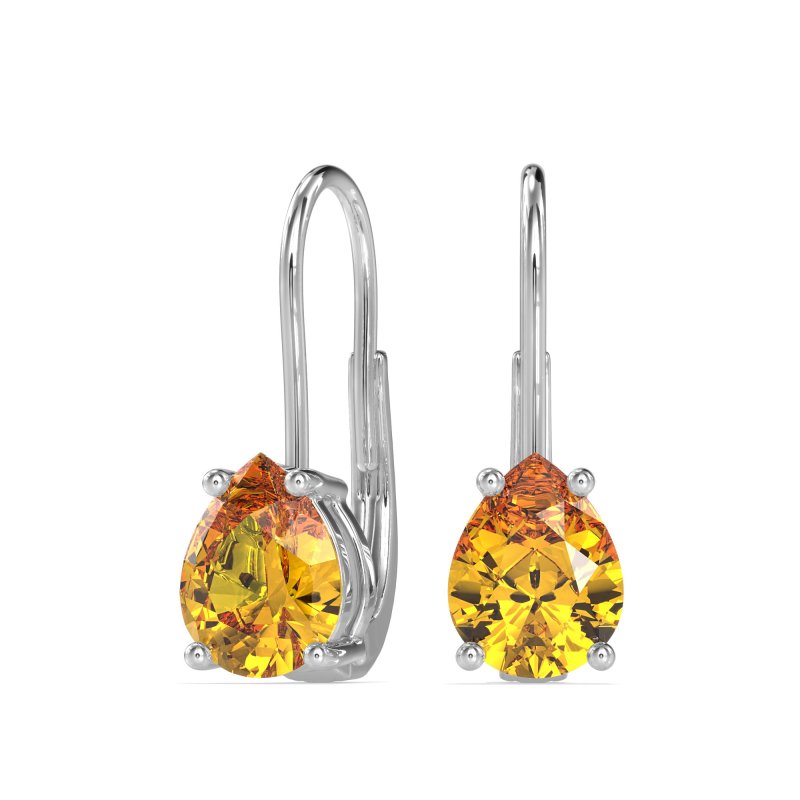 Shepard Hook Pear Stud Earrings