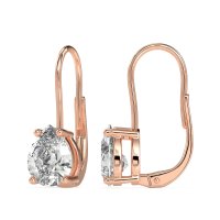 Shepard Hook Pear Stud Earrings