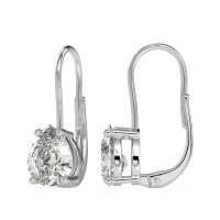 Shepard Hook Pear Stud Earrings