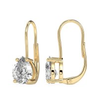 Shepard Hook Pear Stud Earrings