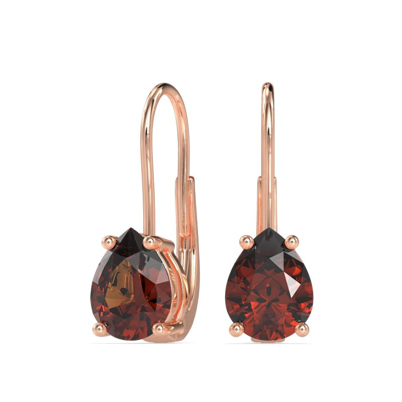 Shepard Hook Pear Stud Earrings