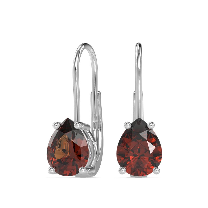 Shepard Hook Pear Stud Earrings