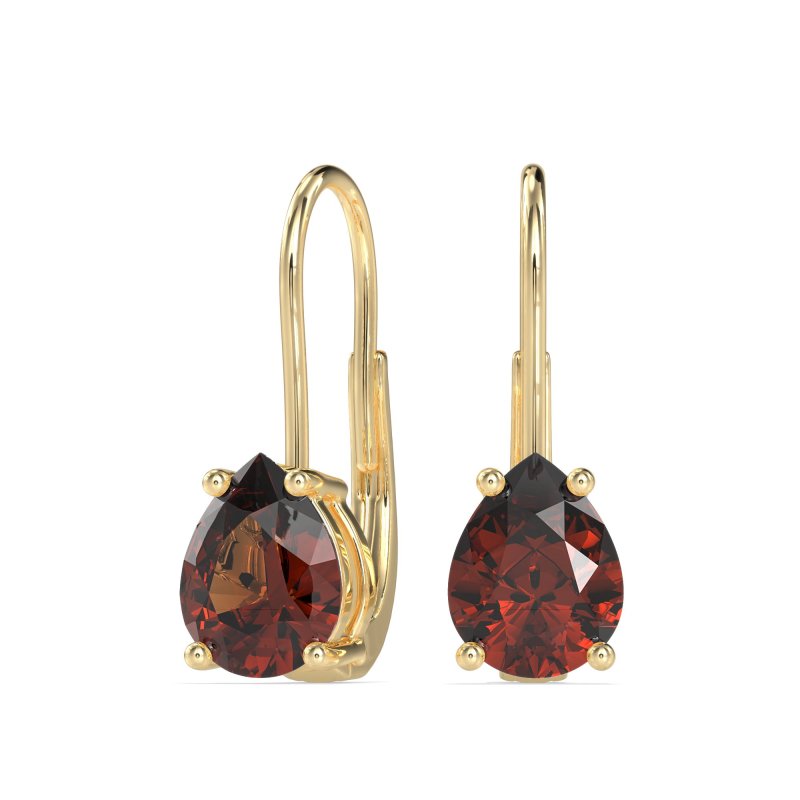 Shepard Hook Pear Stud Earrings