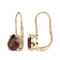 Shepard Hook Pear Stud Earrings