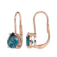 Shepard Hook Pear Stud Earrings