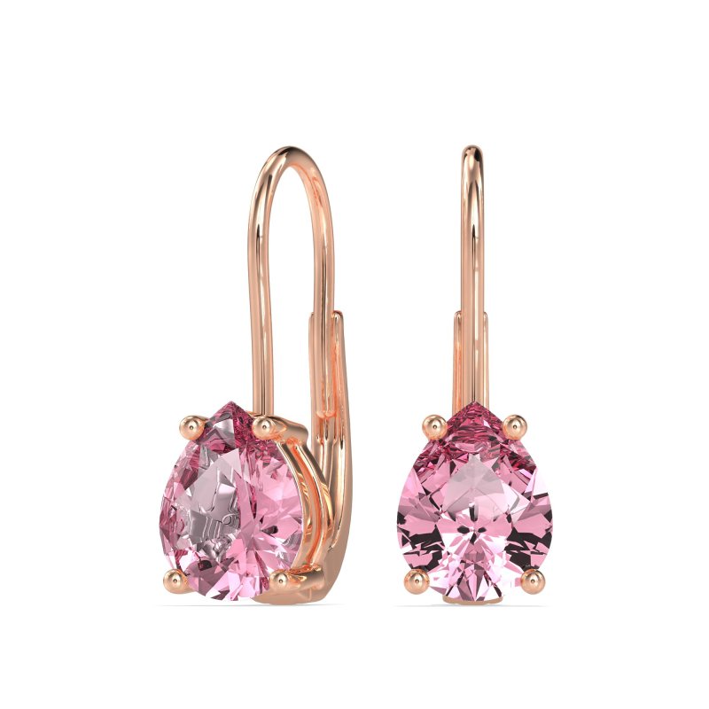 Shepard Hook Pear Stud Earrings