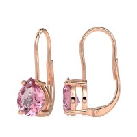 Shepard Hook Pear Stud Earrings