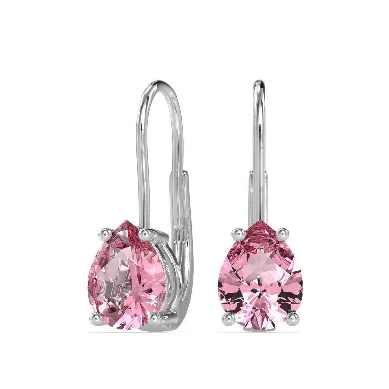 Shepard Hook Pear Stud Earrings