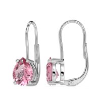 Shepard Hook Pear Stud Earrings
