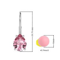 Shepard Hook Pear Stud Earrings