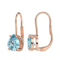 Shepard Hook Pear Stud Earrings