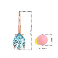 Shepard Hook Pear Stud Earrings