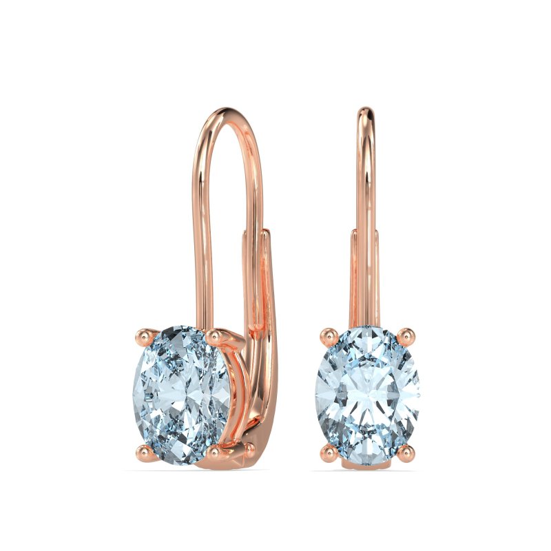 Shepard Hook Oval Stud Earrings