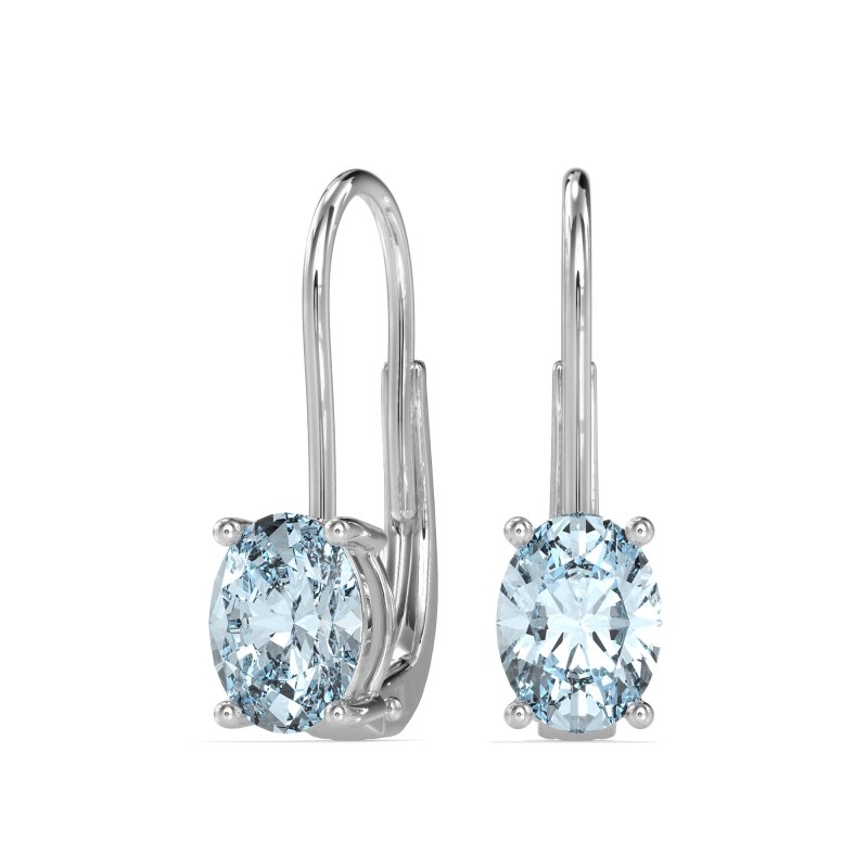 Shepard Hook Oval Stud Earrings