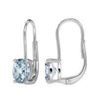 Shepard Hook Oval Stud Earrings