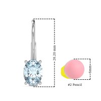 Shepard Hook Oval Stud Earrings