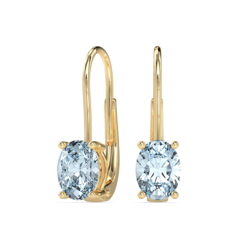 Shepard Hook Oval Stud Earrings