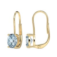 Shepard Hook Oval Stud Earrings