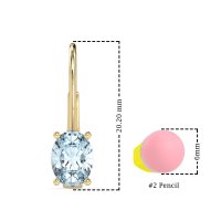 Shepard Hook Oval Stud Earrings