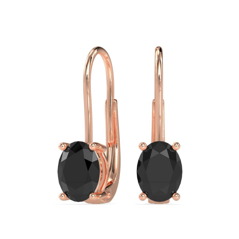 Shepard Hook Oval Stud Earrings