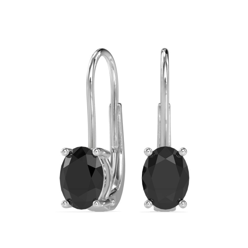 Shepard Hook Oval Stud Earrings