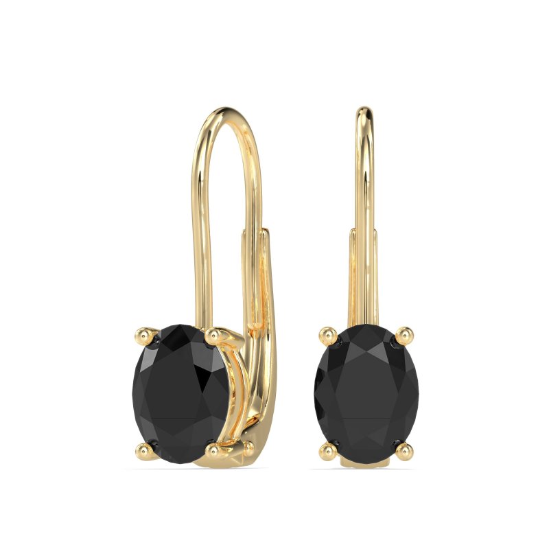 Shepard Hook Oval Stud Earrings