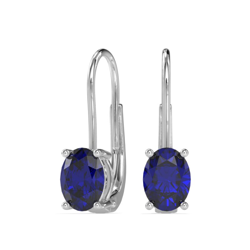 Shepard Hook Oval Stud Earrings