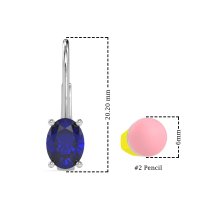 Shepard Hook Oval Stud Earrings