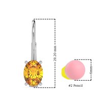 Shepard Hook Oval Stud Earrings