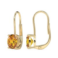 Shepard Hook Oval Stud Earrings