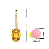 Shepard Hook Oval Stud Earrings