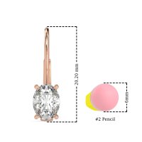 Shepard Hook Oval Stud Earrings