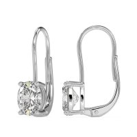 Shepard Hook Oval Stud Earrings