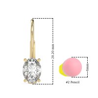 Shepard Hook Oval Stud Earrings