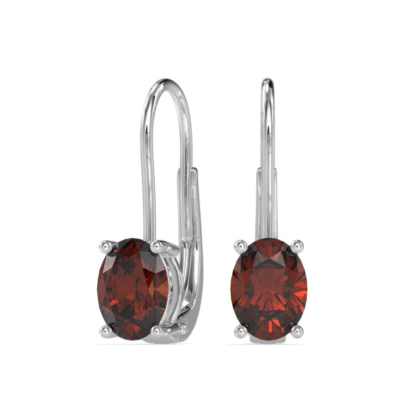 Shepard Hook Oval Stud Earrings