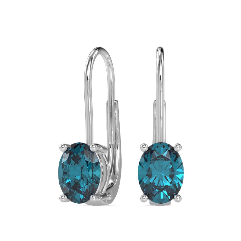 Shepard Hook Oval Stud Earrings