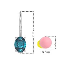 Shepard Hook Oval Stud Earrings