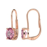 Shepard Hook Oval Stud Earrings