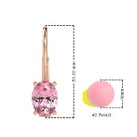 Shepard Hook Oval Stud Earrings