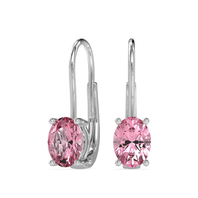 Shepard Hook Oval Stud Earrings