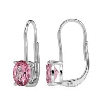 Shepard Hook Oval Stud Earrings